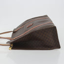 CELINE Macadam Tote Bag PVC Leather Brown Gold Tone Auth BA14994A-5