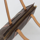 CELINE Macadam Tote Bag PVC Leather Brown Gold Tone Auth BA14994A-6