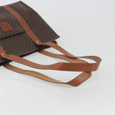 CELINE Macadam Tote Bag PVC Leather Brown Gold Tone Auth BA14994A-7