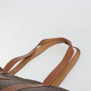 CELINE Macadam Tote Bag PVC Leather Brown Gold Tone Auth BA14994A-8