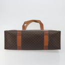 CELINE Macadam Tote Bag PVC Leather Brown Gold Tone Auth BA14994A-9