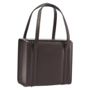 BURBERRY Hand Bag Patent Brown Auth BA14996-1
