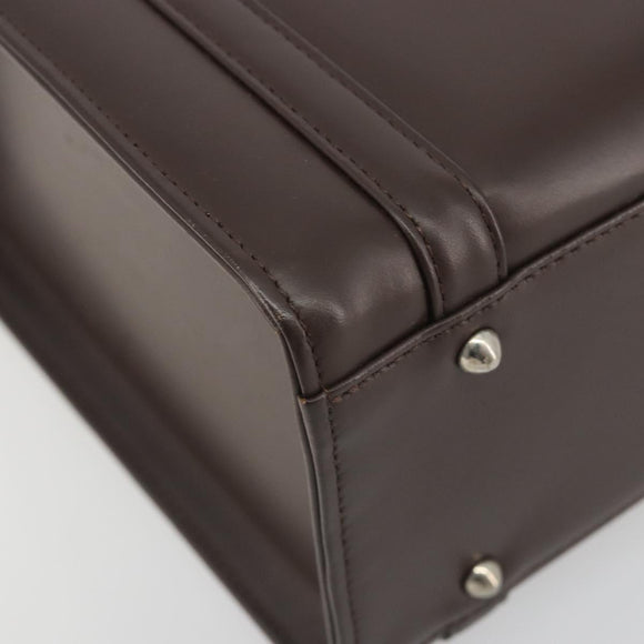 BURBERRY Hand Bag Patent Brown Auth BA14996
