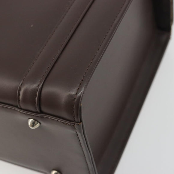 BURBERRY Hand Bag Patent Brown Auth BA14996