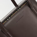 BURBERRY Hand Bag Patent Brown Auth BA14996-18