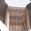BURBERRY Hand Bag Patent Brown Auth BA14996-19