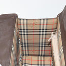 BURBERRY Hand Bag Patent Brown Auth BA14996-20
