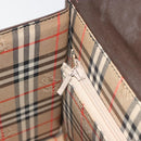 BURBERRY Hand Bag Patent Brown Auth BA14996-21