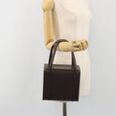 BURBERRY Hand Bag Patent Brown Auth BA14996-24