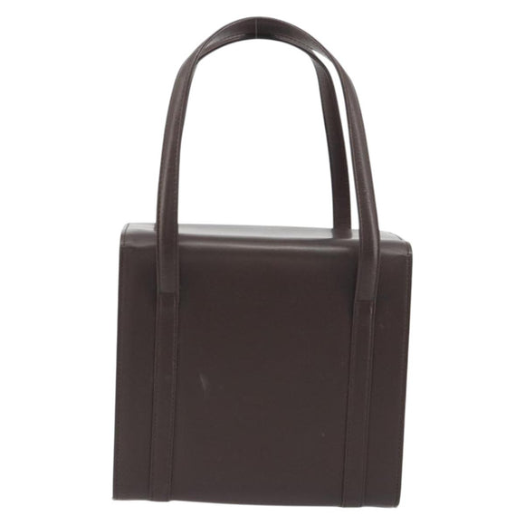 BURBERRY Hand Bag Patent Brown Auth BA14996