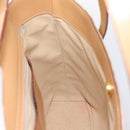 BURBERRY Hand Bag Canvas Beige Gold Tone Auth BA14997A-17
