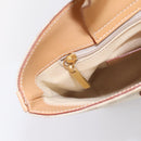 BURBERRY Hand Bag Canvas Beige Gold Tone Auth BA14997A-20