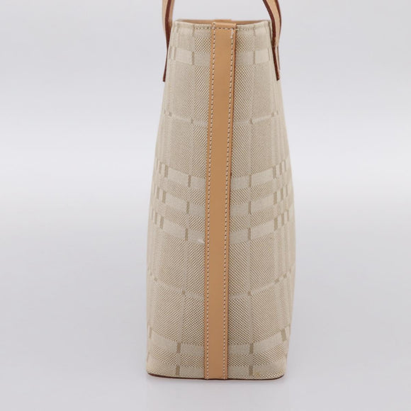 BURBERRY Hand Bag Canvas Beige Gold Tone Auth BA14997A