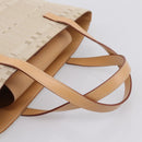 BURBERRY Hand Bag Canvas Beige Gold Tone Auth BA14997A-7