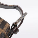 FENDI Zucca Canvas Mamma Baguette Shoulder Bag Brown Silver Auth BA14998SAV-14