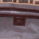 FENDI Zucca Canvas Mamma Baguette Shoulder Bag Brown Silver Auth BA14998SAV-15