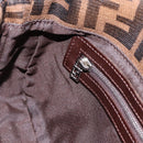 FENDI Zucca Canvas Mamma Baguette Shoulder Bag Brown Silver Auth BA14998SAV-19