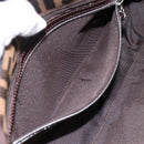 FENDI Zucca Canvas Mamma Baguette Shoulder Bag Brown Silver Auth BA14998SAV-20