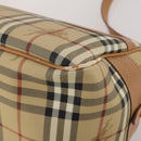 Burberrys Nova Check Shoulder Bag PVC Leather Beige Gold Tone Auth BA14999-16