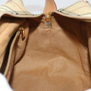 Burberrys Nova Check Shoulder Bag PVC Leather Beige Gold Tone Auth BA14999-20