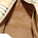 Burberrys Nova Check Shoulder Bag PVC Leather Beige Gold Tone Auth BA14999-21
