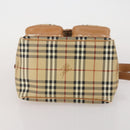 Burberrys Nova Check Shoulder Bag PVC Leather Beige Gold Tone Auth BA14999-5