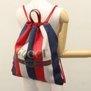 GUCCI Backpack Canvas Red Navy 473872 Auth BA150-24