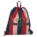 GUCCI Backpack Canvas Red Navy 473872 Auth BA150-13