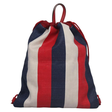 GUCCI Backpack Canvas Red Navy 473872 Auth BA150 - 0