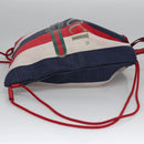 GUCCI Backpack Canvas Red Navy 473872 Auth BA150-3