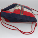 GUCCI Backpack Canvas Red Navy 473872 Auth BA150-4