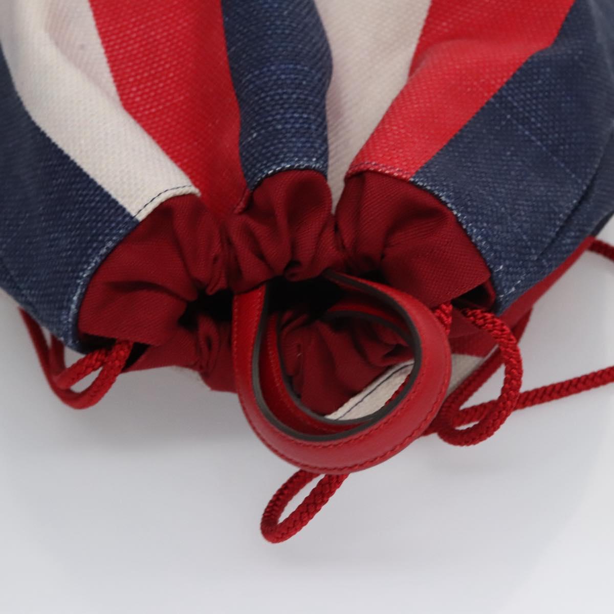 GUCCI Backpack Canvas Red Navy 473872 Auth BA150 | Brand  display picture 3