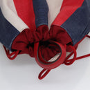 GUCCI Backpack Canvas Red Navy 473872 Auth BA150-6