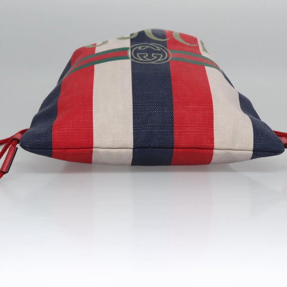 GUCCI Backpack Canvas Red Navy 473872 Auth BA150