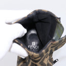 FENDI Zucca Canvas Short Boots Brown Black Auth BA15000A-23