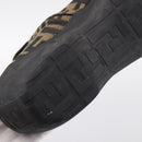 FENDI Zucca Canvas Short Boots Brown Black Auth BA15000A-9