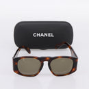 CHANEL Tortoise Sunglasses Plastic Brown Gold Tone CC Auth BA15019-12