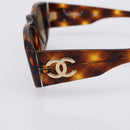 CHANEL Tortoise Sunglasses Plastic Brown Gold Tone CC Auth BA15019-6