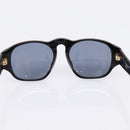 CHANEL Sunglasses Plastic Black Gold Tone CC Auth BA15021-10