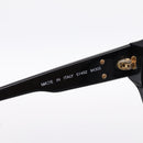CHANEL Sunglasses Plastic Black Gold Tone CC Auth BA15021-12