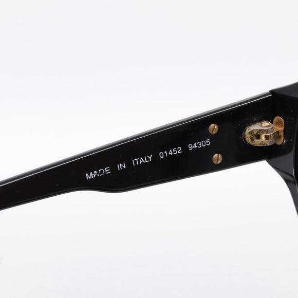 CHANEL Sunglasses Plastic Black Gold Tone CC Auth BA15021