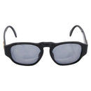 CHANEL Sunglasses Plastic Black Gold Tone CC Auth BA15021-2