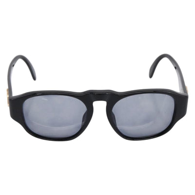 CHANEL Sunglasses Plastic Black Gold Tone CC Auth BA15021 - 0