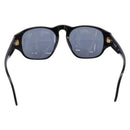CHANEL Sunglasses Plastic Black Gold Tone CC Auth BA15021-3