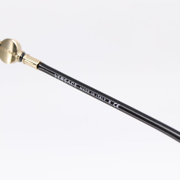 VERSACE Medusa Sunglasses Plastic Black Gold Tone Auth BA15022V