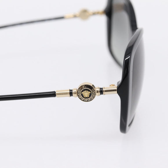 VERSACE Medusa Sunglasses Plastic Black Gold Tone Auth BA15022V