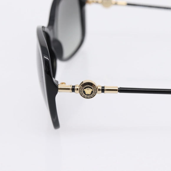 VERSACE Medusa Sunglasses Plastic Black Gold Tone Auth BA15022V