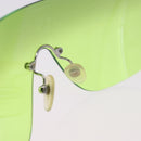 CHANEL Rimless Sunglasses Metal Green Silver CC Auth BA15023M-10