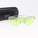 CHANEL Rimless Sunglasses Metal Green Silver CC Auth BA15023M-15