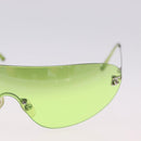 CHANEL Rimless Sunglasses Metal Green Silver CC Auth BA15023M-5